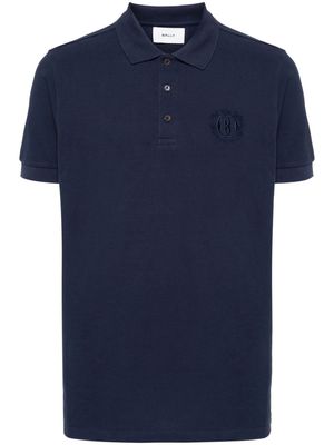 Bally logo-embroidered piqué polo shirt - Blue