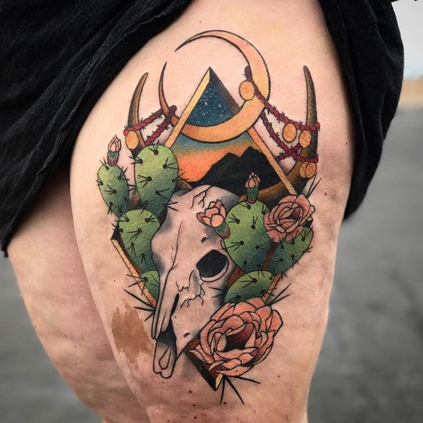30 Best Bull Skull Tattoo Ideas 24 30 Best Bull Skull Tattoo Ideas
