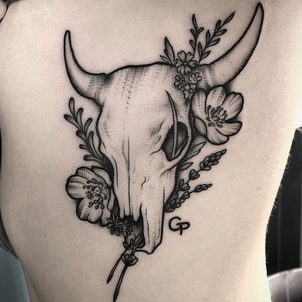 30 Best Bull Skull Tattoo Ideas 36 30 Best Bull Skull Tattoo Ideas