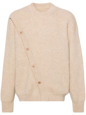 Jacquemus Pau asymmetric jumper - Neutrals