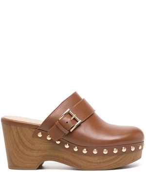 Michael Kors Rye studded leather sandals - Brown